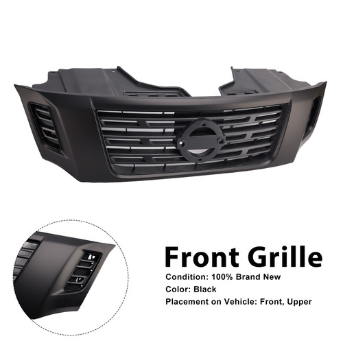 2015-2020 Nissan Navara D23 NP300 Front Bumper Grille Black Generic