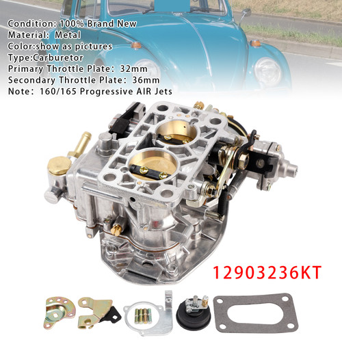 32/36 Progressive DFEV Carb Kit Complete 12903236KT Carburetor For VW Type 1