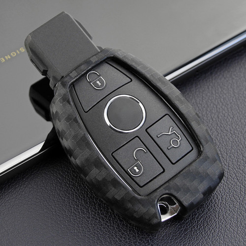 Mercedes-Benz Leather Silicone Car Key Case Cover With Buckle Generic