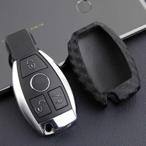 Mercedes-Benz Leather Silicone Car Key Case Cover With Buckle Generic