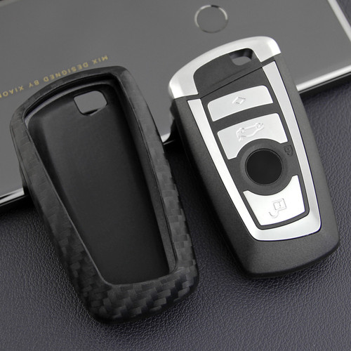 2012-2018 BMW M2 M3 M4 M5 M6 Leather Silicone Car Key Case Cover With Buckle Generic