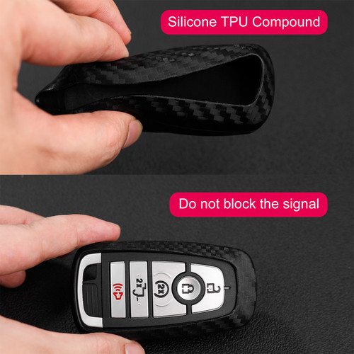 2017 Ford Leather Silicone Car Key Case Cover With Buckle Generic