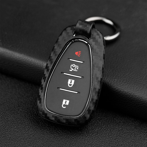 2016-2020 Chevrolet Cruze Camaro Equinox Leather Silicone Car Key Case Cover With Buckle Generic