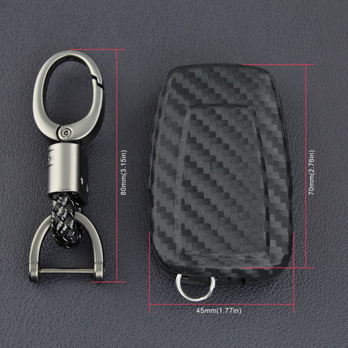2016- Toyota Camry Prius RAV4 Avalon Corolla Leather Silicone Car Key Case Cover With Buckle Generic
