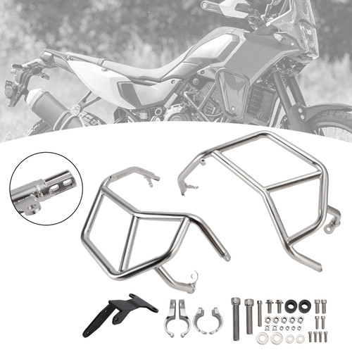 2025-2026 YAMAHA tenere 700/ T700S Engine Guard Crash Bar Frame Protector Bumper Silver Generic