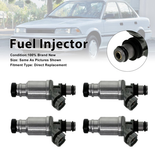 1988-1993 Toyota Corolla Celica 4Pcs Fuel Injector 195500-5340 Generic