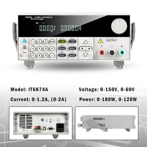 IT6874A Adjustable Programming Power Supply 0-150V 1.2A/0-60V 2A