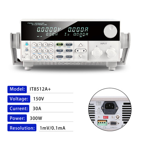 IT8512A+ 300W 150V 30A Programmable Electronic Load Battery Test