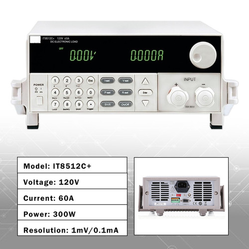 IT8512C+ 300W 120V 60A Programmable Electronic Load Battery Test