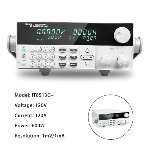 IT8513C+ 600W 120V 120A Programmable Electronic Load Battery Test