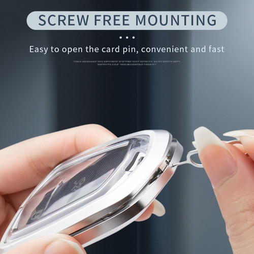 Aluminum Alloy TPU Silver Car Key Case Cover With Buckle For Cadillac