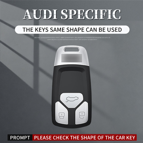 Aluminum Alloy TPU SIL Car Key Case Cover With Buckle For Audi A6l A4l A3