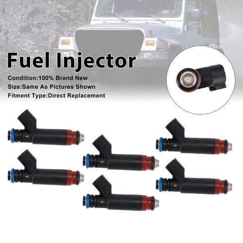2005-2006 Jeep TJ Wrangler 6Pcs Fuel Injector 53013690AA Generic