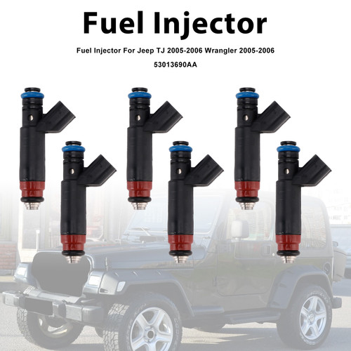 2005-2006 Jeep TJ Wrangler 6Pcs Fuel Injector 53013690AA Generic