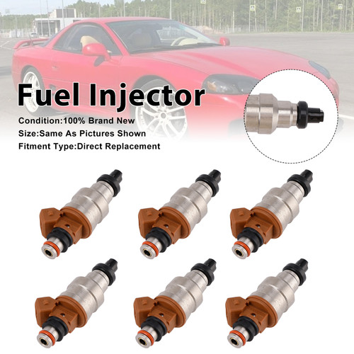 1991-1999 Mitsubishi 3000GT VR-4 3.0L 6Pcs Fuel Injector Generic