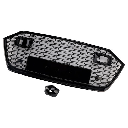 Front Bumper Grille Grill Fit Audi A7 C8 S7 2019-2024 W/ACC Black