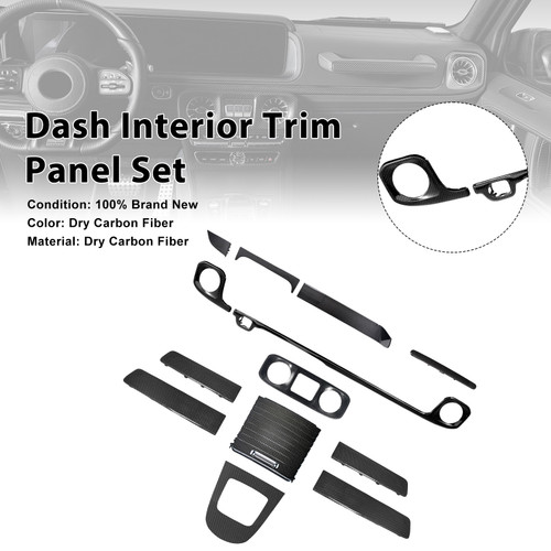 Dry Carbon Dash Interior Trim Panel Set Fit Mercedes W465 G550 G580 G63 2025+