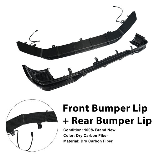 Dry Carbon Fiber Front Rear Bumper Diffuser Lip Fit Benz G-Class W465 2025+