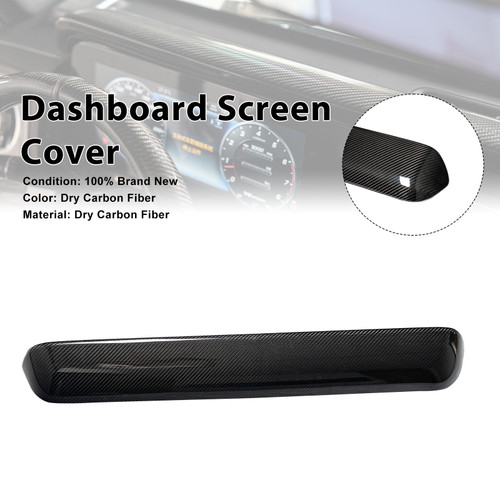 Carbon Fiber Dashboard Screen Cover Trim Fit Mercedes Benz W464 W465 2019-2026