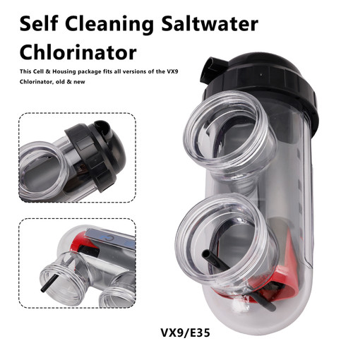 Saltwater Chlorinator Replacement Cell with Cell Housing For Astral/Hurlcon VX9/E35