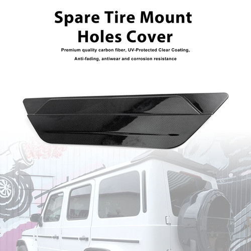 Carbon Fiber Spare Tire Mount Holes Cover Fit Mercedes Benz W464 W465 2019-26