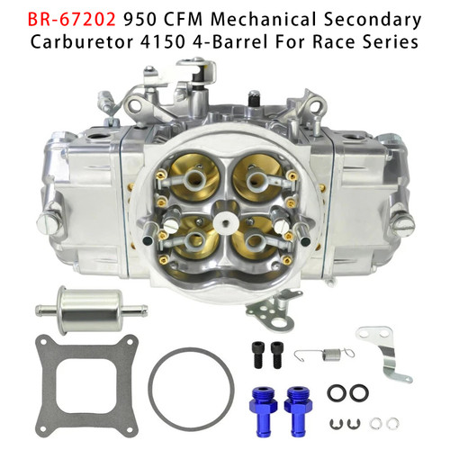 BR-67202 950 CFM Mechanical Secondary Carburetor 4150 4-Barrel For Race Series