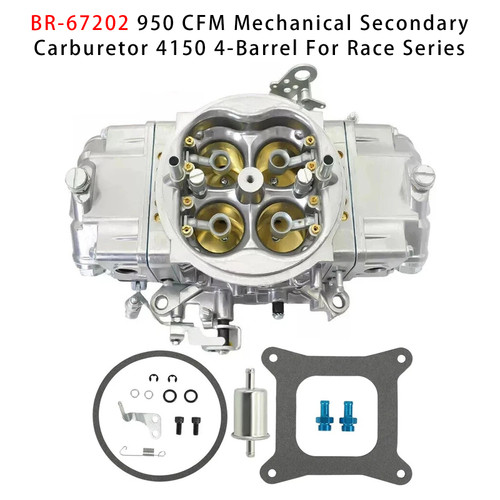BR-67202 950 CFM Mechanical Secondary Carburetor 4150 4-Barrel For Race Series