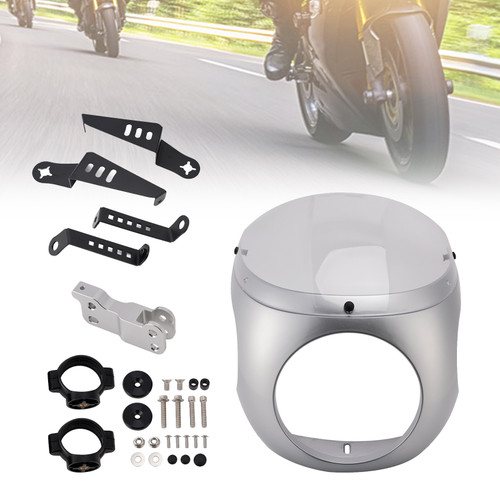 Windshield WindScreen fit for BMW R NINE T 2014-2024 Silver+Clear