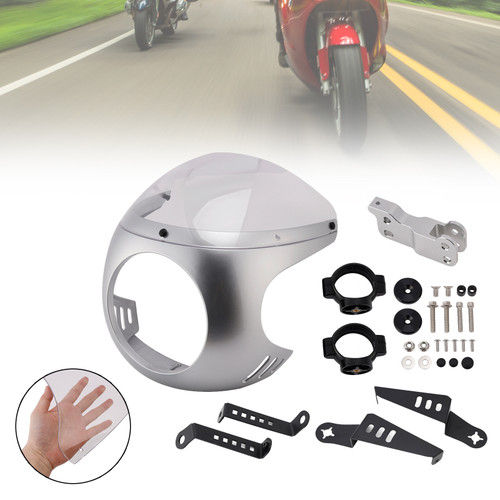 Windshield WindScreen fit for BMW R NINE T 2014-2024 Silver+Clear