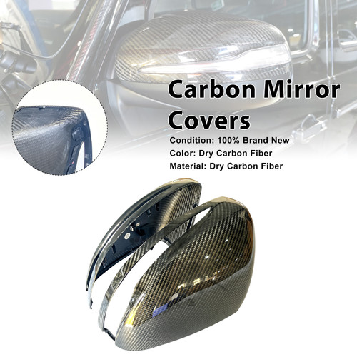 Carbon Fiber Side Mirror Covers Fit Mercedes Benz G450 G500 G580 W465 2025+