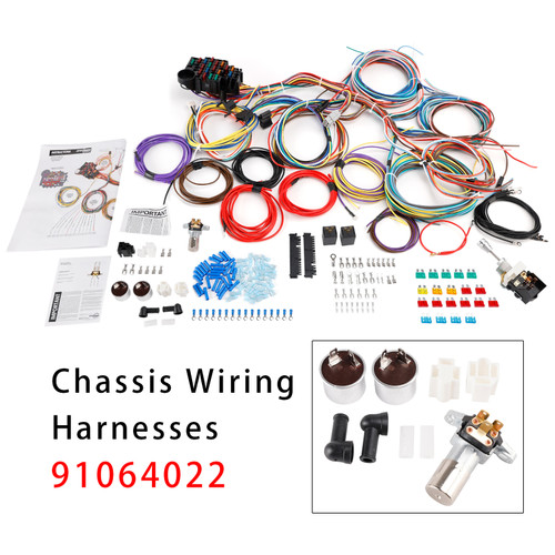 Universal 22 Circuit Wiring Harness Custom Wire Kit Xl Wires 91064022