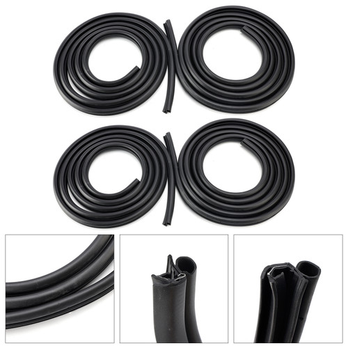 4Pcs Front Rear Left Right Door Rubber Seal Weatherstrip For Hummer H2 2003-2009