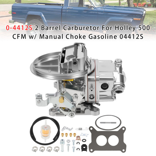 0-4412S 2 Barrel Carburetor For Holley 500 CFM W/ Manual Choke Gasoline 04412S