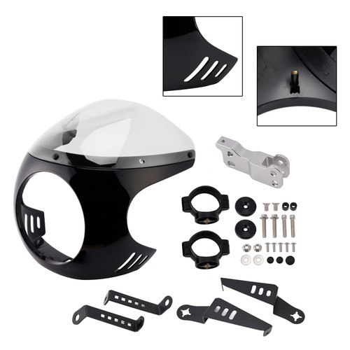 Windshield WindScreen fit for BMW R NINE T 2014-2024 Black+Clear
