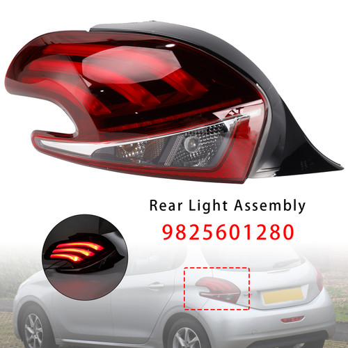LED Rear Left Tail Light Lamp 9825601280 For Peugeot 208 15-2019 Facelift Models
