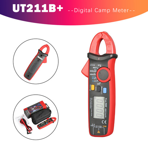 UT211B 60A Mini TRMS Multimeter Digital Clamp Meter AC DC VFC NCV Tester