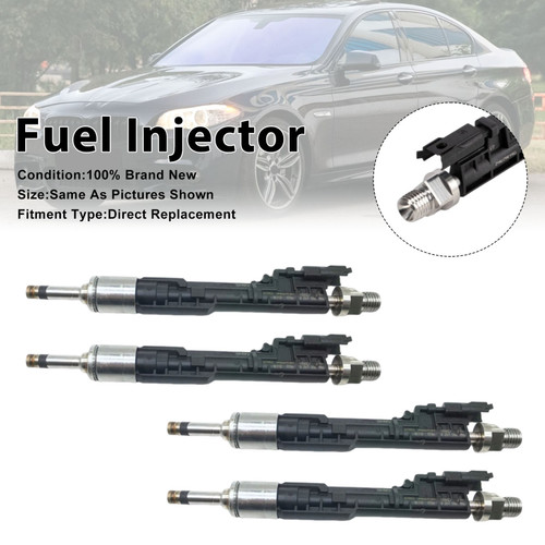4Pcs Fuel Injector For BMW F10/F11 13-17 F06/F12/F13 2012-2018 0261500186