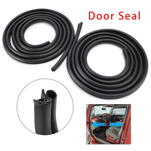 2Pcs Front/Rear Door Rubber Seal Weatherstrip For Hummer H2 2003-2009