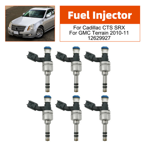 6Pcs Fuel Injector For Cadillac CTS SRX For GMC Terrain 2010-11 12629927