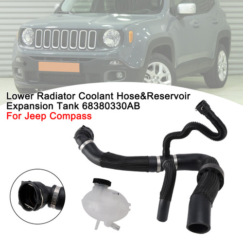 Lower Radiator Coolant Hose & Reservoir Expansion Tank 68380330AB For Jeep