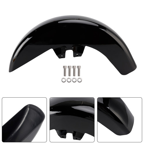 ABS Front Fender For Touring Electra Glide Road King 1989-2013 Black