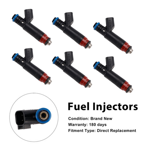 6Pcs Fuel Injector For Ford Taurus 3.0L V6 2006-2007 6F1E-A4A 6F1EA4A