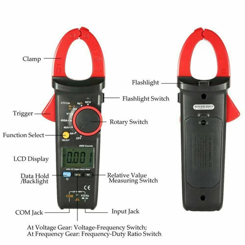UT213A 400A AC Current Measurements Digital Clamp Meters Auto-Ranging