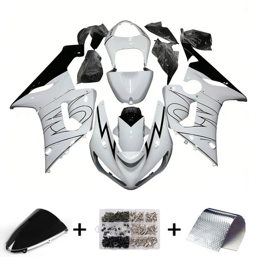 Injection Fairing Kit Bodywork Plastic ABS fit For Kawasaki ZX6R 636 2005-2006