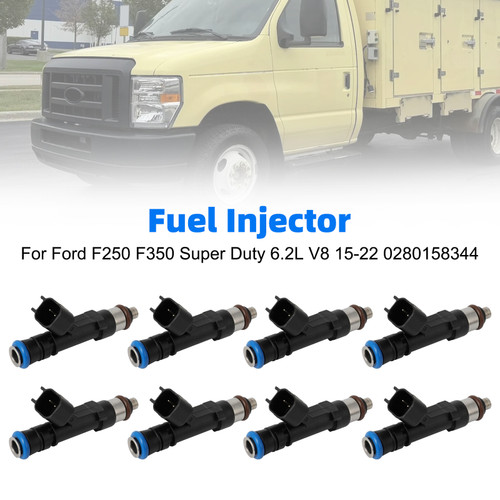 8Pcs Fuel Injector For Ford F250 F350 Super Duty 6.2L V8 15-22 0280158344