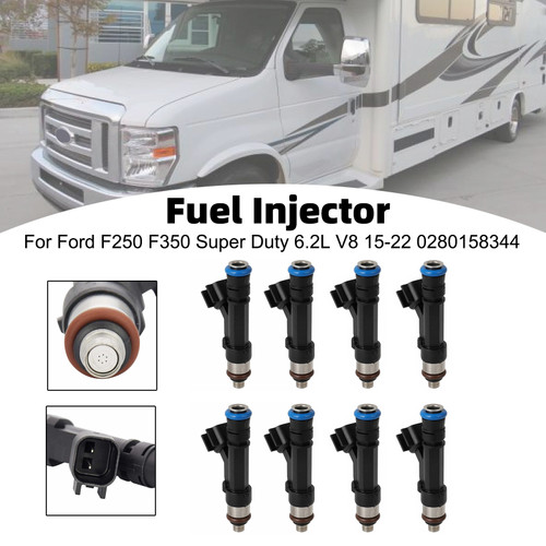8Pcs Fuel Injector For Ford F250 F350 Super Duty 6.2L V8 15-22 0280158344