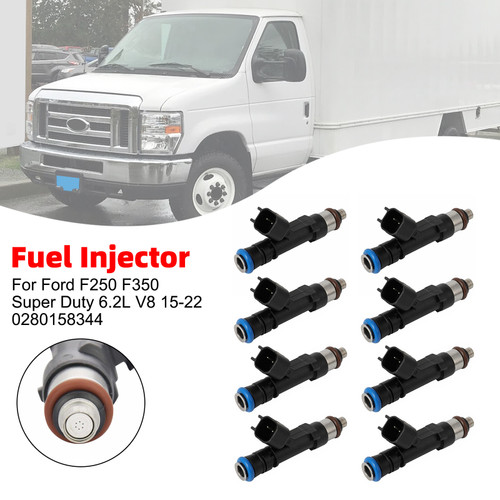 8Pcs Fuel Injector For Ford F250 F350 Super Duty 6.2L V8 15-22 0280158344
