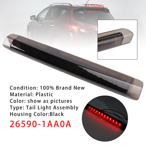 Led Third Brake Light Lamp 26590-1AA0A For Nissan Murano 2009-2014 Smoked