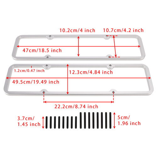 Small Block 1/2"3/8" Valve Cover Spacer 500 Riser 350 For Shaft Mount Roller