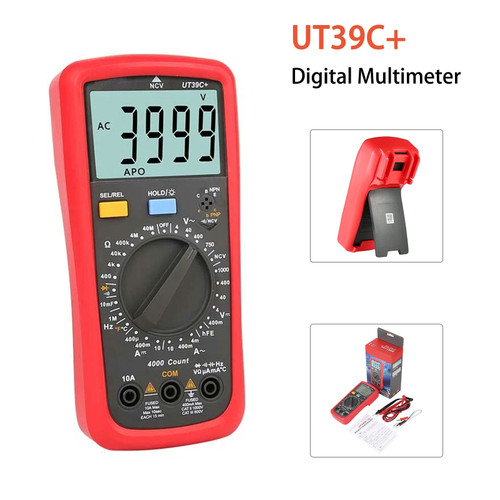 UT39C+ Digital Multimeter AC DC Voltmeter Ohm Cap Diode Tester